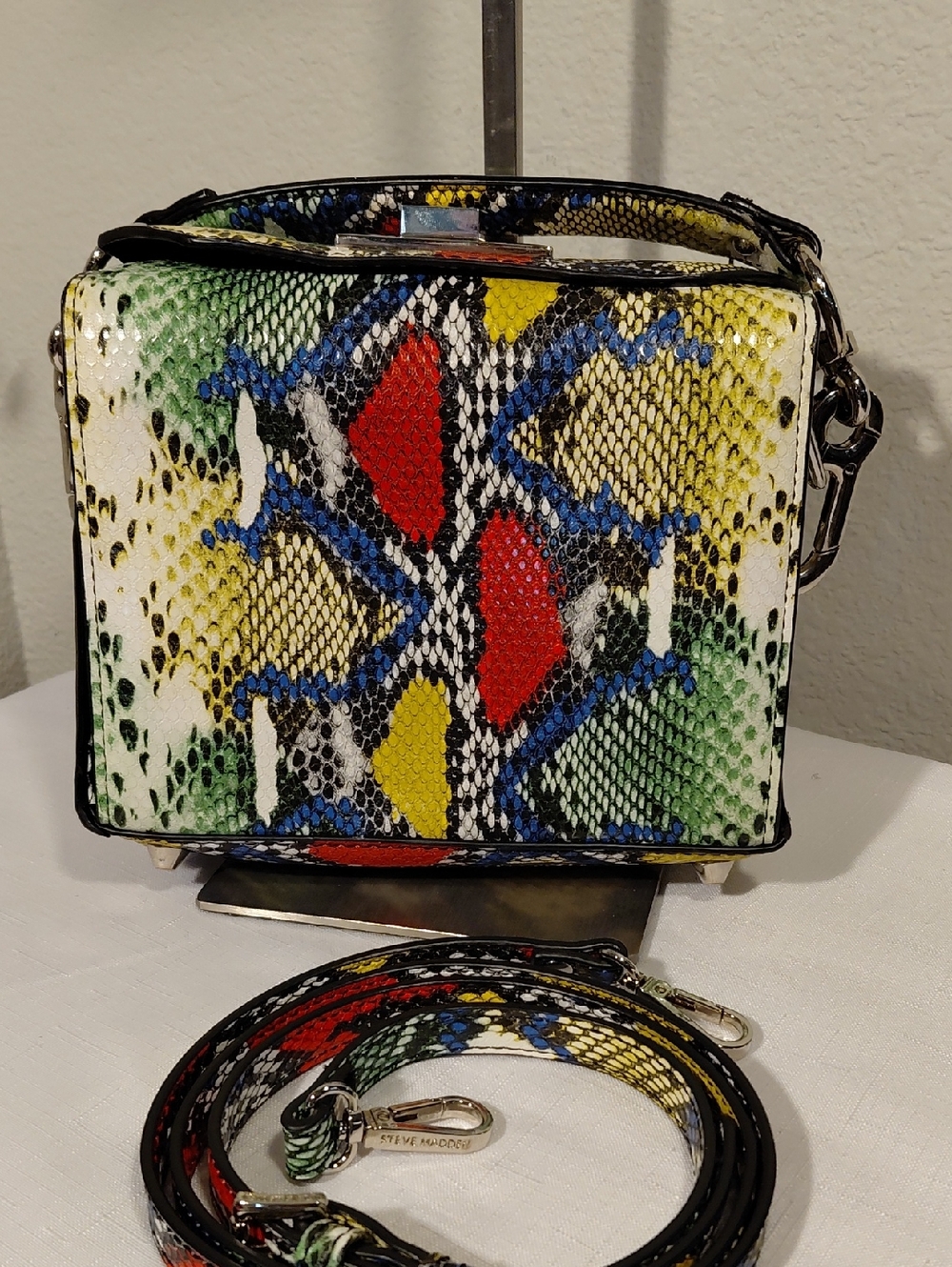 Multi-Color Snake Print Crossbody Bag